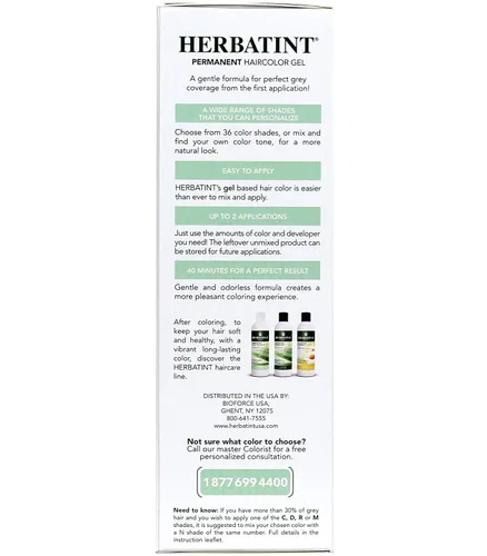 Miniatura 6 de Herbatint Gel permanente para teñir el cabello a base de hierbas 8N Rubio Claro - 4.6 fl oz