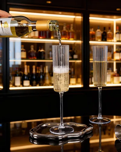 Miniatura 4 de Ciaell Paquete de 24 copas de champán de plástico – Copas de champán desechables acanaladas de 6 onzas – Copas de mimosa vintage transparentes