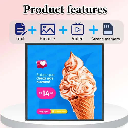 Miniatura 7 de P6 40x40 pulgadas al aire libre pantalla LED IP45 resistente a la intemperie señal digital comercial HD video/imagen cartelera para publicidad