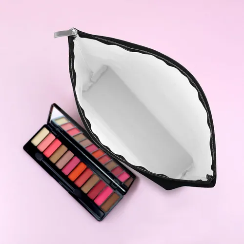 Miniatura 5 de Mxrymvu Mahjong Lovers Gift for Women Makeup Bag Mahjong Player Gifts for Friend Grandma, Negro & Rosado, Viajes