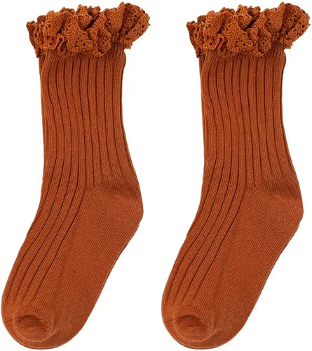 Miniatura 4 de Calcetines vintage de encaje al tobillo con volantes para niñas pequeñas