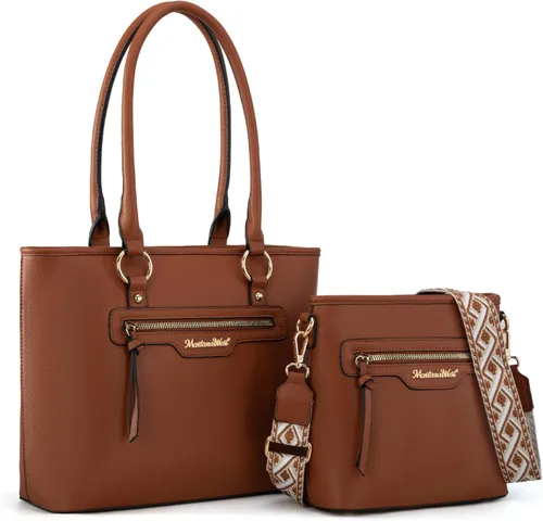 Miniatura 14 de Montana West 2 piezas de conjuntos de bolsos para mujer, grandes bolsos de mano, lindos bolsos cruzados