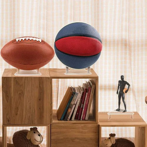 Miniatura 2 de Tasybox Soporte de bola acrílica, estante de almacenamiento de pelotas deportivas para baloncesto, fútbol, voleibol, fútbol, pelotas de rugby