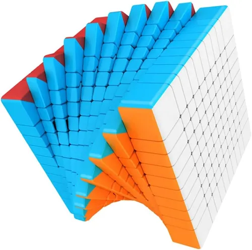 Miniatura 2 de BroMoCube Moyu Meilong Cubo de velocidad de 10 x 10 pulgadas, sin pegatinas, MFJS MeiLong, cubo mágico de 10 x 10 x 10 pulgadas, juguetes de regalo