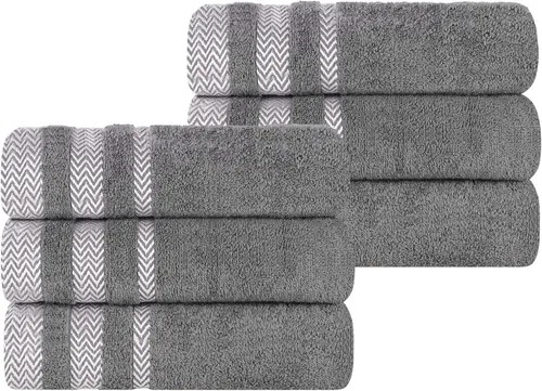 Miniatura 56 de Superior Juego de toallas de algodón de 9 piezas, toallas absorbentes suaves de felpa, artículos esenciales de baño, ducha, lujo, esponjosas