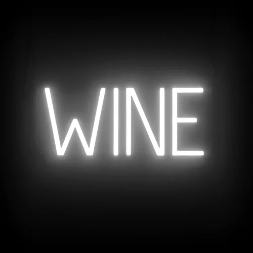 Miniatura 32 de SpellBrite Letrero de vino Letrero relacionado con el vino con aspecto de neón, fuente de luz LED roja 15.8 x 6.3 pulgadas Rojo