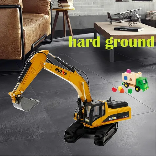 Miniatura 9 de Qcar Excavadora grande para vehículos de construcción, excavadora hidráulica de aleación resistente, escala 1:40, camión de juguete para niños de 8