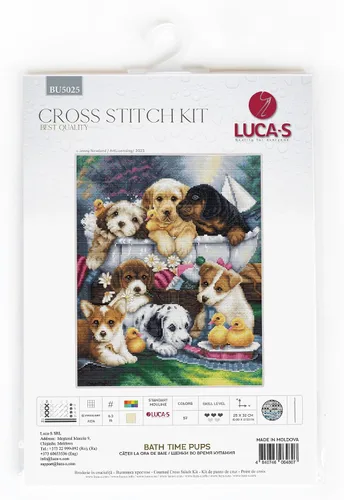 Miniatura 2 de Luca-S Kit de punto de cruz - Cachorros de baño