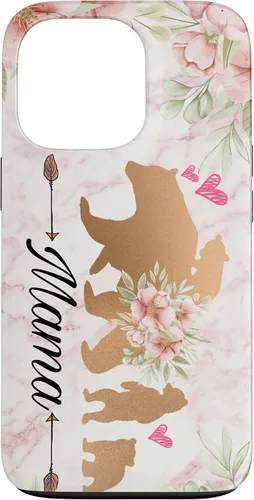 Miniatura 9 de iPhone 15 Plus Mama Bear & Cubs Design Phone Grip para mamá - Funda para 3 niños