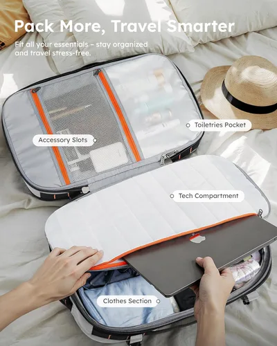 Miniatura 4 de Tolaccea - Mochila de viaje, aprobada para vuelos TSA, equipaje de mano para negocios, mochila resistente para computadora de gran tamaño, duradera