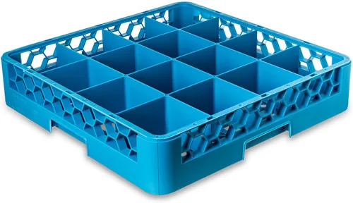 Miniatura 19 de Carlisle FoodService Products RG9-214 OptiClean Estante de vidrio con 9 compartimentos con 2 extensores, 7.12 pulgadas, polipropileno, azul