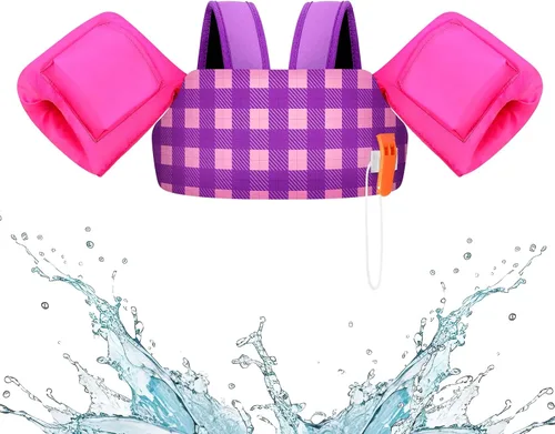 Miniatura 23 de HeySplash Chaleco de natación para niños pequeños, flotadores para niños de 22 a 44 libras/22 a 55 libras, chaqueta de natación para niños