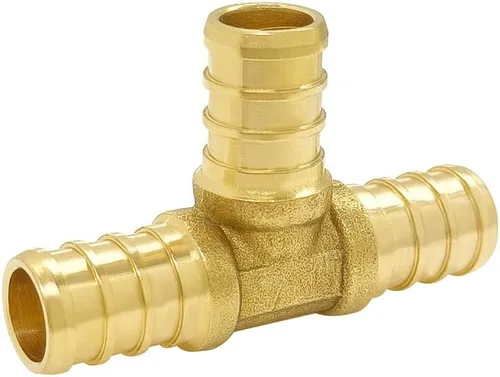 Miniatura 6 de Hooshing 5 unids 1/2 pulgada Tee PEX montaje Soild latón Barb Crimp accesorios para manguera de tubo PEX