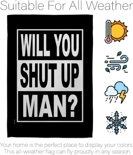 Miniatura 6 de Will You Shut Up Garden House Flag - Set Patriotic Vote President Democrat Republican Tea Party United State American Election - Decoration Banner
