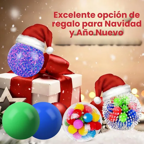 Miniatura 6 de Paquete de 5 bolas antiestrés para adultos, tamaño 2.36 pulgadas, bolas blandas para aliviar el estrés de adultos, bolas adhesivas para apretar