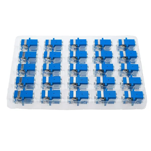 Miniatura 6 de Paquete de 50 acopladores de fibra dúplex LC a LC, adaptador de fibra óptica para cable de conexión de fibra monomodo