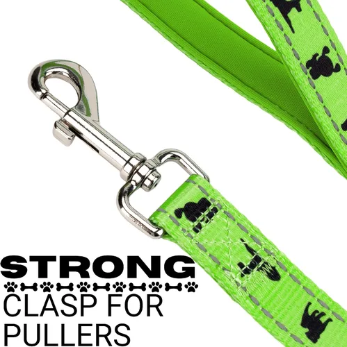 Miniatura 2 de EcoBark Correa para perro – Correas de entrenamiento cómodas suaves y reflectantes con mango acolchado – Fuerte y duradera resistente – Verde