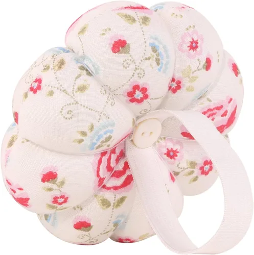 Miniatura 3 de NEOVIVA Pinc para coser con pulsera, bonito cojín de muñeca para costura diaria, estilo calabaza, paquete de 2, prisma floral rosa