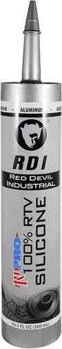 Miniatura 10 de Red Devil 08162I RD PRO RTV de grado industrial 100% silicona resistente a la intemperie, tubo de 10.1 oz, almendra, paquete de 1