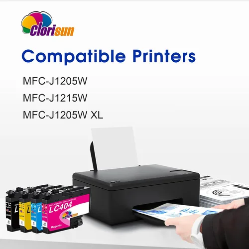 Miniatura 2 de Clorisun LC404 - Cartuchos de tinta compatibles con impresora Brother MFC-J1205W compatibles con impresora Brother MFC-J1205W MFC-J1215W MFC-J1205W
