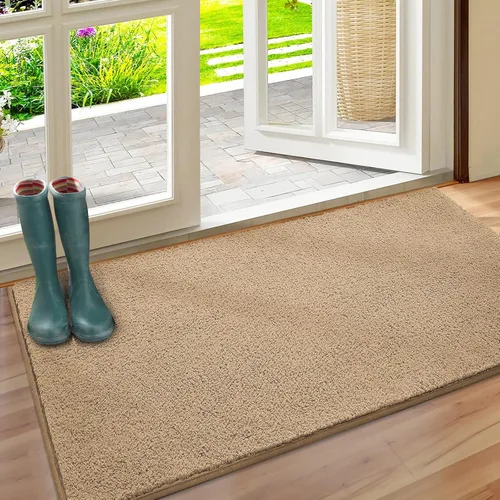 Miniatura 12 de HOMEIDEAS Tapetes para puerta de interior, 17 x 29 pulgadas, súper absorbentes, antideslizantes, para entrada, parte delantera y trasera, tapete