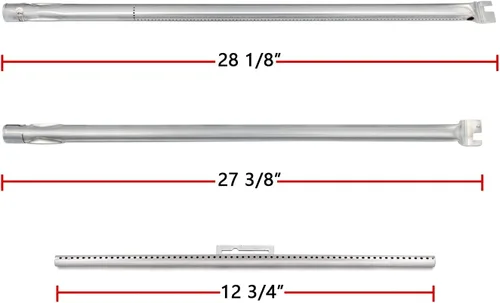 Miniatura 3 de Hongso Kit de tubo de quemador 7508 y barras aromatizantes de acero porcelánico 7536 de 22.5 pulgadas para Weber Spirit E310 320