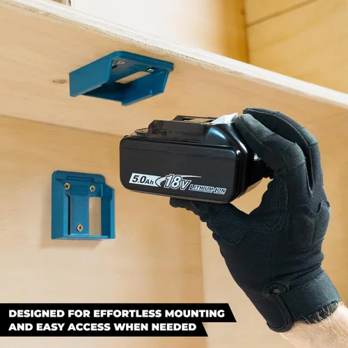 Miniatura 3 de StealthMounts Soporte para batería Makita de 18 V, paquete de 6, soporte de batería Makita, almacenamiento de batería Makita, soporte de batería