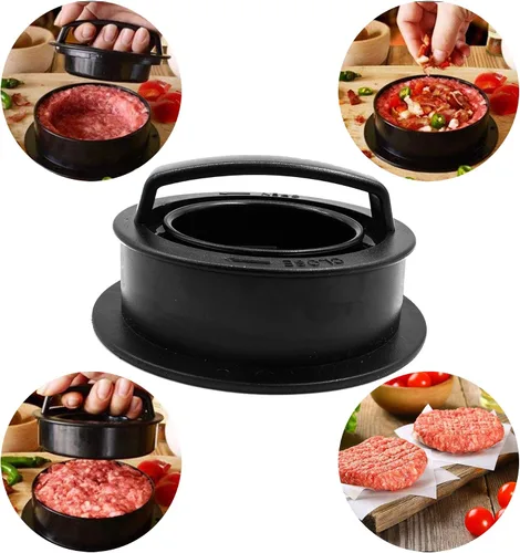 Miniatura 6 de TCAIRG - Molde para hamburguesas para hamburguesas de diferentes tamaños, funciona mejor para prensa de hamburguesas rellenas, deslizadores