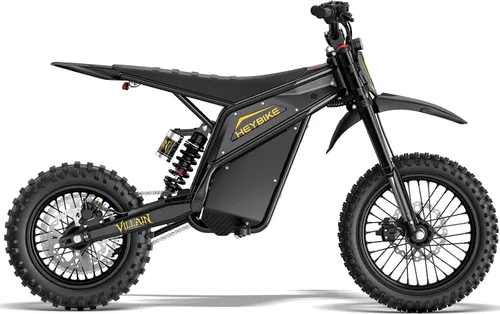 Miniatura 17 de Heybike Villain - Motocicleta eléctrica de motocross de 4160 W E con batería de 52 V 26 AH, motocicleta eléctrica de neumático grueso de 14