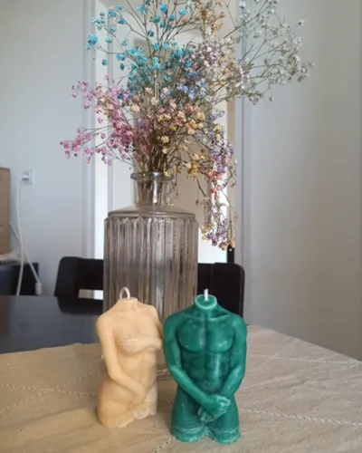 Miniatura 2 de 2 moldes de vela de resina de silicona para cuerpo humano, forma de cuerpo 3D, para mujeres y hombres, moldes de vela con forma de cuerpo, arte