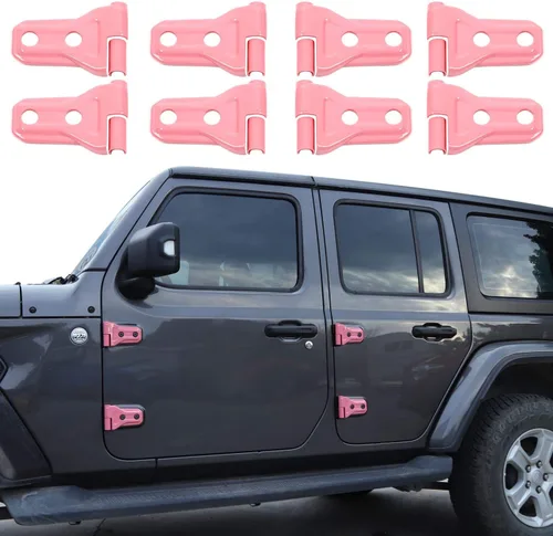 Miniatura 20 de JeCar Cubiertas de Bisagras de Puerta ABS Accesorios Exteriores para Jeep Wrangler JK JKU 2007-2018, Negro