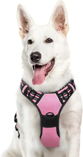 Miniatura 55 de Eagloo Arnés para perro pequeño, sin tirones, chaleco de servicio con tiras reflectantes y asa de control, ajustable y cómodo para caminar, arnés