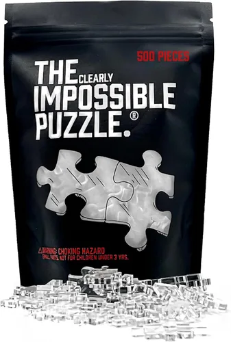 Miniatura 8 de The Clearly Impossible Puzzle ® - Rompecabezas de 100 piezas - Clear Difficult - Piezas de borde falso - Rompecabezas duro transparente - 100 piezas