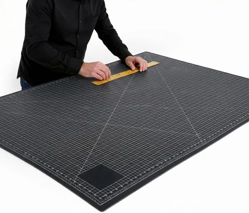 Miniatura 12 de NEWBRAUG Alfombrilla de corte autocurativa perfecta de 18'' × 24'', tabla de corte giratoria con cuadrícula antideslizante, necesaria para Verde &