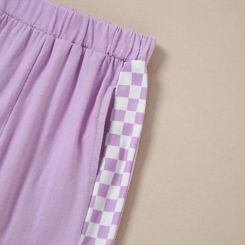 Miniatura 5 de SANMIO Conjunto de ropa para niña pequeña, camisa de manga con volantes, pantalón floral con diadema, 3 piezas, conjunto de ropa para bebé niña 1-5T