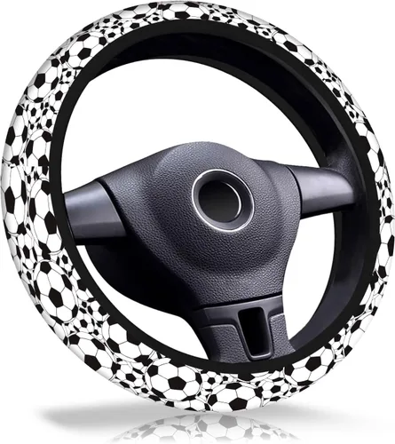 Miniatura 14 de Funda para volante de automóvil, de neopreno elástico transpirable antideslizante de 15 pulgadas, protector para volante de automóvil para mujeres