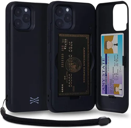 TORU CX PRO - Funda tipo cartera para iPhone 12 Pro/iPhone 12 | Funda protectora a prueba de golpes resistente con tarjetero oculto y ranura para