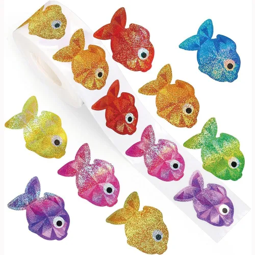 Miniatura 23 de 500 piezas de rollo de calcomanías lindas de patas de perro en glitter, etiquetas adhesivas de huellas de perro negro, etiquetas de vinilo