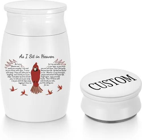 Miniatura 10 de Urnas pequeñas para cenizas humanas de 3 pulgadas, mini urna conmemorativa de aluminio, pequeña urna de recuerdo, mariposa, mini cremación, urna
