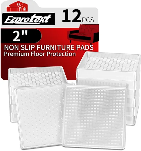 Miniatura 16 de Ezprotekt Almohadillas Antideslizantes para Muebles, 8 Piezas de 2" Copas de Ruedas de Goma, Posavasos Antideslizantes para Muebles en Pisos