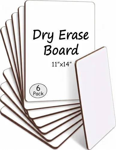 Miniatura 10 de SCRIBBLEDO Pizarra blanca pequeña de borrado en seco de 11 x 14 pulgadas de doble cara Double Sided 11x14 Inch, Premium Masonite Handheld