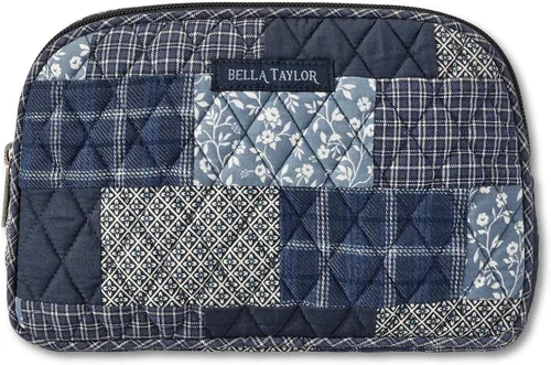 Miniatura 14 de Bella Taylor Bolsa de maquillaje de algodón acolchada grande para mujeres, bolsa de cosméticos de viaje