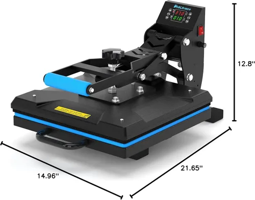Miniatura 8 de Delclynee Máquina de prensa de calor de alta presión de 15 "x 15" para camisetas, impresora de sublimación digital de calidad industrial para vinilo
