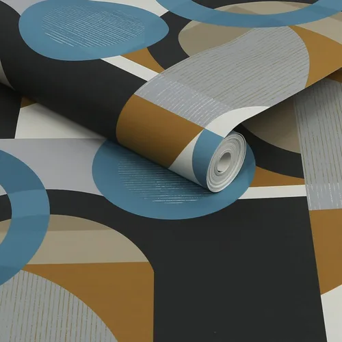 Miniatura 3 de NEXT Retro Shapes Geo Blues Papel pintado