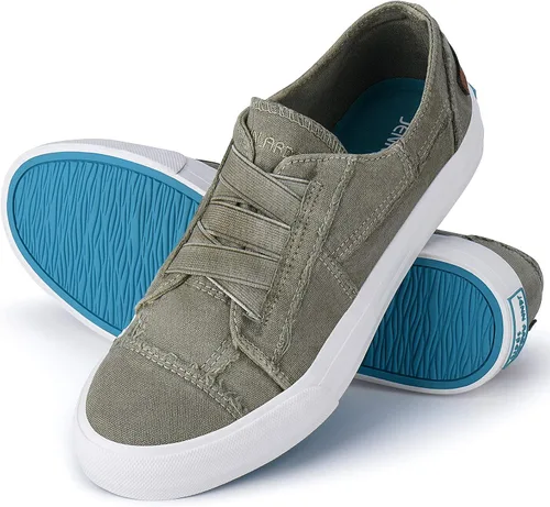 Miniatura 3 de JENN ARDOR - Tenis de lona para mujer, diseño de metercon cordones, zapatos de caña baja a la moda, cómodos zapatos casuales para caminar