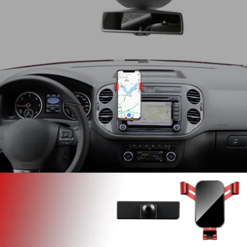 Miniatura 8 de KUNGKIC Soporte universal para teléfono de automóvil compatible con Volkswagen VW Tiguan 2012 2013 2014 2015 2016 Soporte de teléfono ajustable