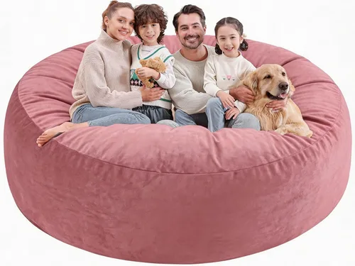Miniatura 63 de Silla de Puf de 3 Pies, Sillas de Puf Cómodas con Relleno de Espuma Viscoelástica, Sofá de Puf Esponjoso con Funda de Terciopelo Holandés, Sillas