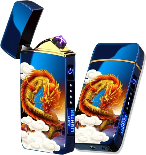 Miniatura 13 de T3-Tiger - Encendedor de arco inteligente, recargable por USB, resistente al viento, sin llama, encendedor de plasma ligero para fuego, barbacoas