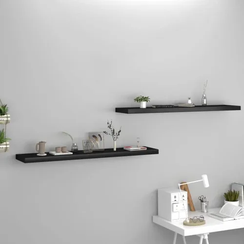 Miniatura 80 de Estantes flotantes de pared, juego de 4 estantes decorativos para montar en la pared, estante colgante con soportes invisibles para decoración