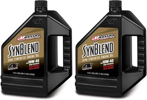 Miniatura 5 de Maxima Racing Oils 349128B-2PK Syn Blend4 10w40 Aceite Sintético Mezclado para Motor de Motocicleta Botella 1G, Paquete de 2
